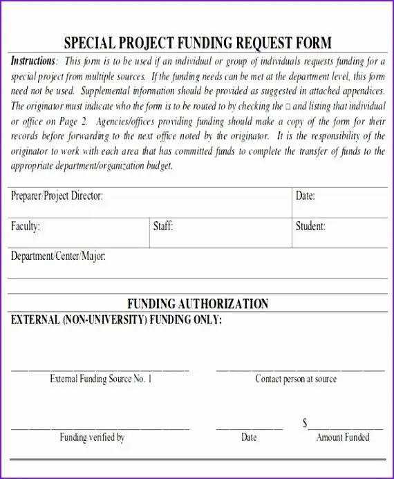 Request for Funds form Template Unique Grant Application form Template ...